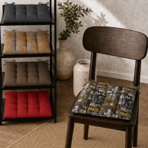 پد صندلی مدرن هوم ست مدل متروپل روی صندلی